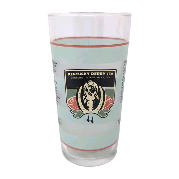 2004 Kentucky Derby 30 Mint Julep Glass Souvenir Horse Race Winner Smarty Jones - Picture 3 of 8